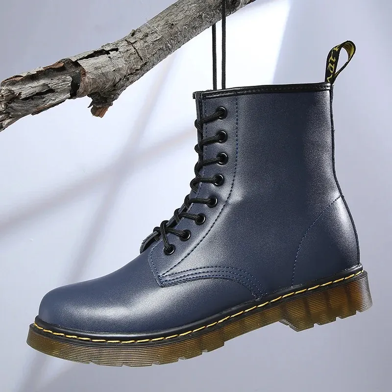 Men's Stylish Vegan Leather Winter Boots with Lace Up | Ideal for Autumn/Winter