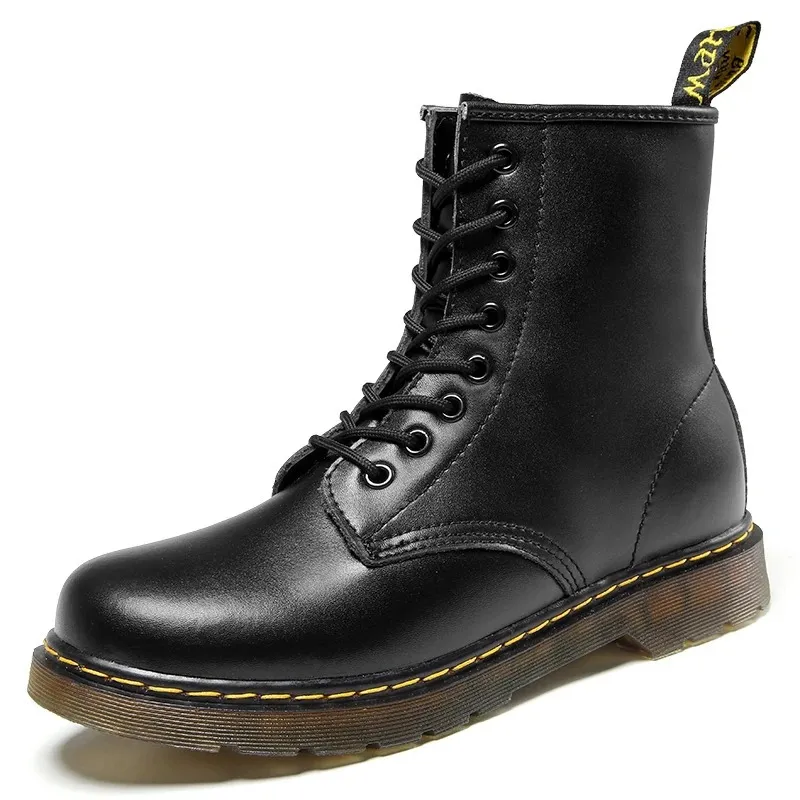 Men's Stylish Vegan Leather Winter Boots with Lace Up | Ideal for Autumn/Winter
