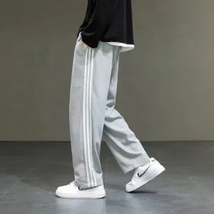 Men's Three-Stripe Casual Pants – Trendy & Sporty Style