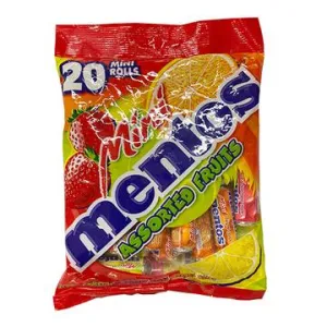 MENTOS MINI FRUITS ASSTD 20`S
