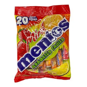MENTOS MINI FRUITS ASSTD 20`S