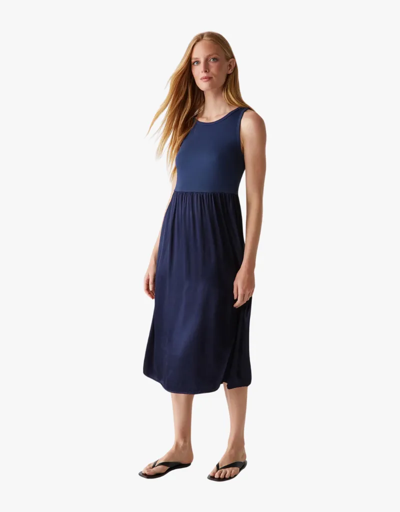 Michael Stars Bridgette Midi Dress in Nocturnal