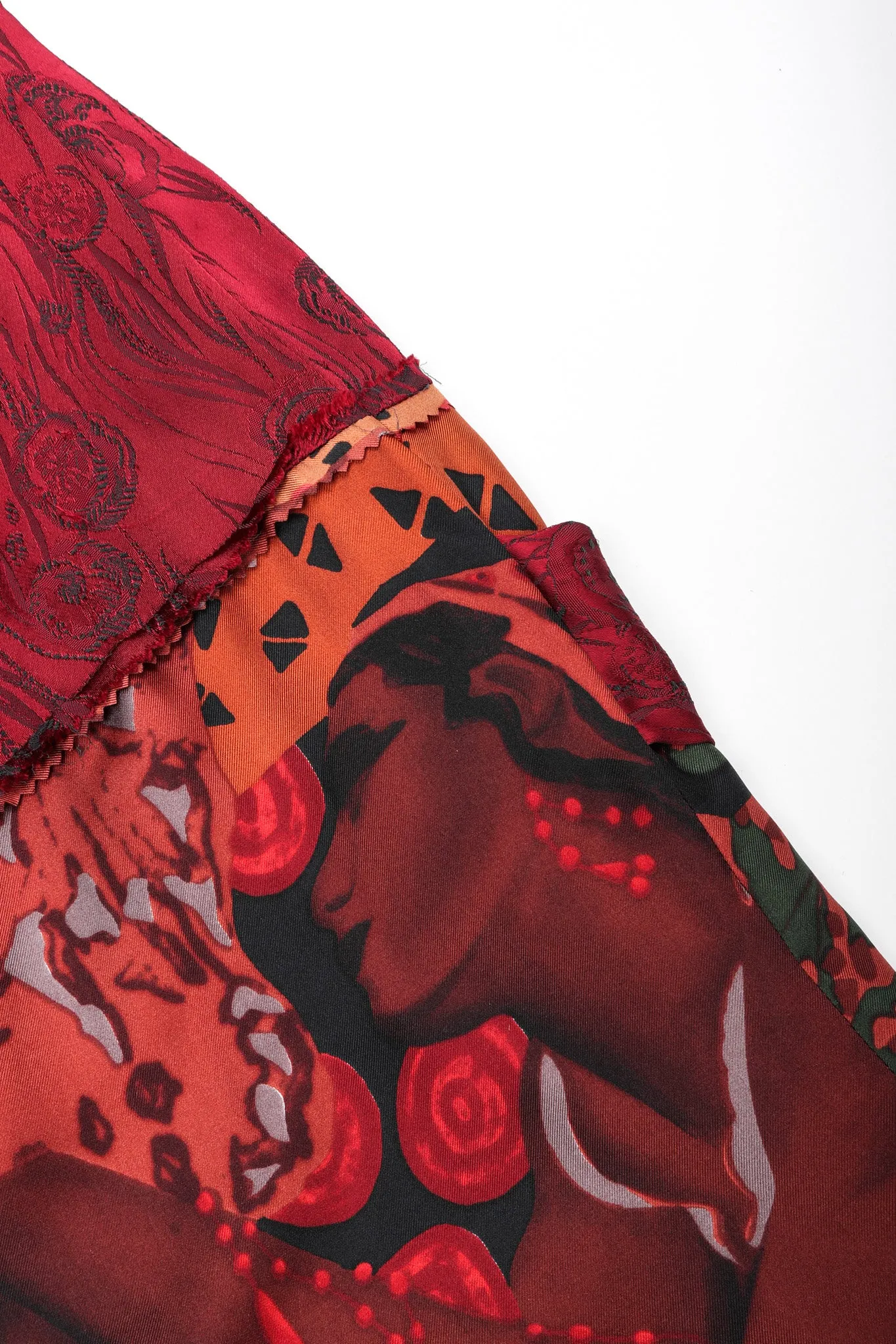 Mixed Print Silk Skirt