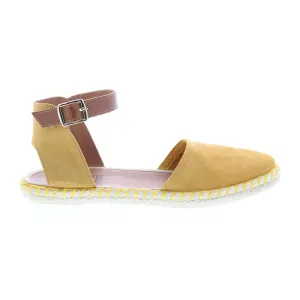 Miz Mooz Cleo Womens Brown Suede Hook & Loop Strap Sandals Shoes