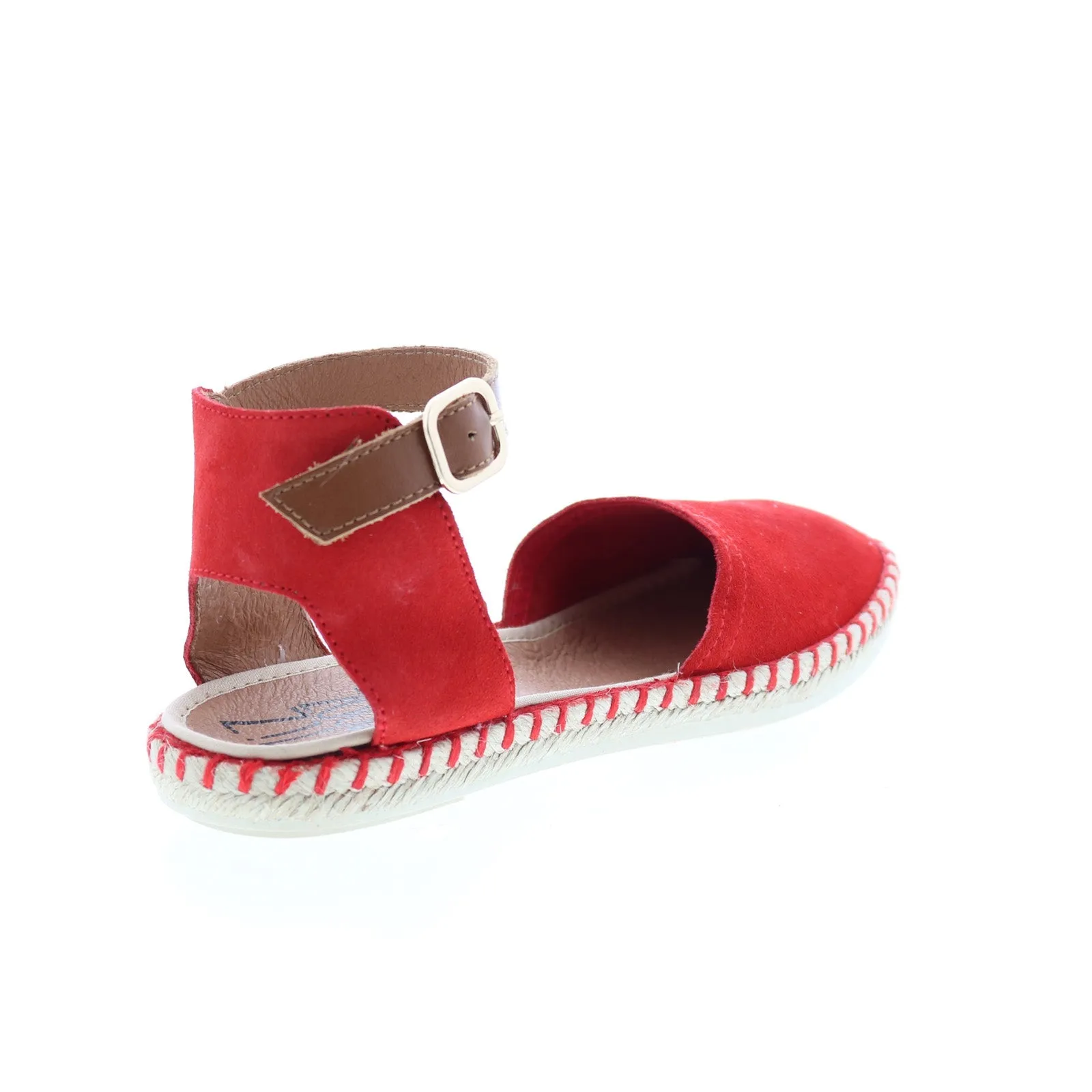 Miz Mooz Cleo Womens Red Suede Hook & Loop Strap Sandals Shoes