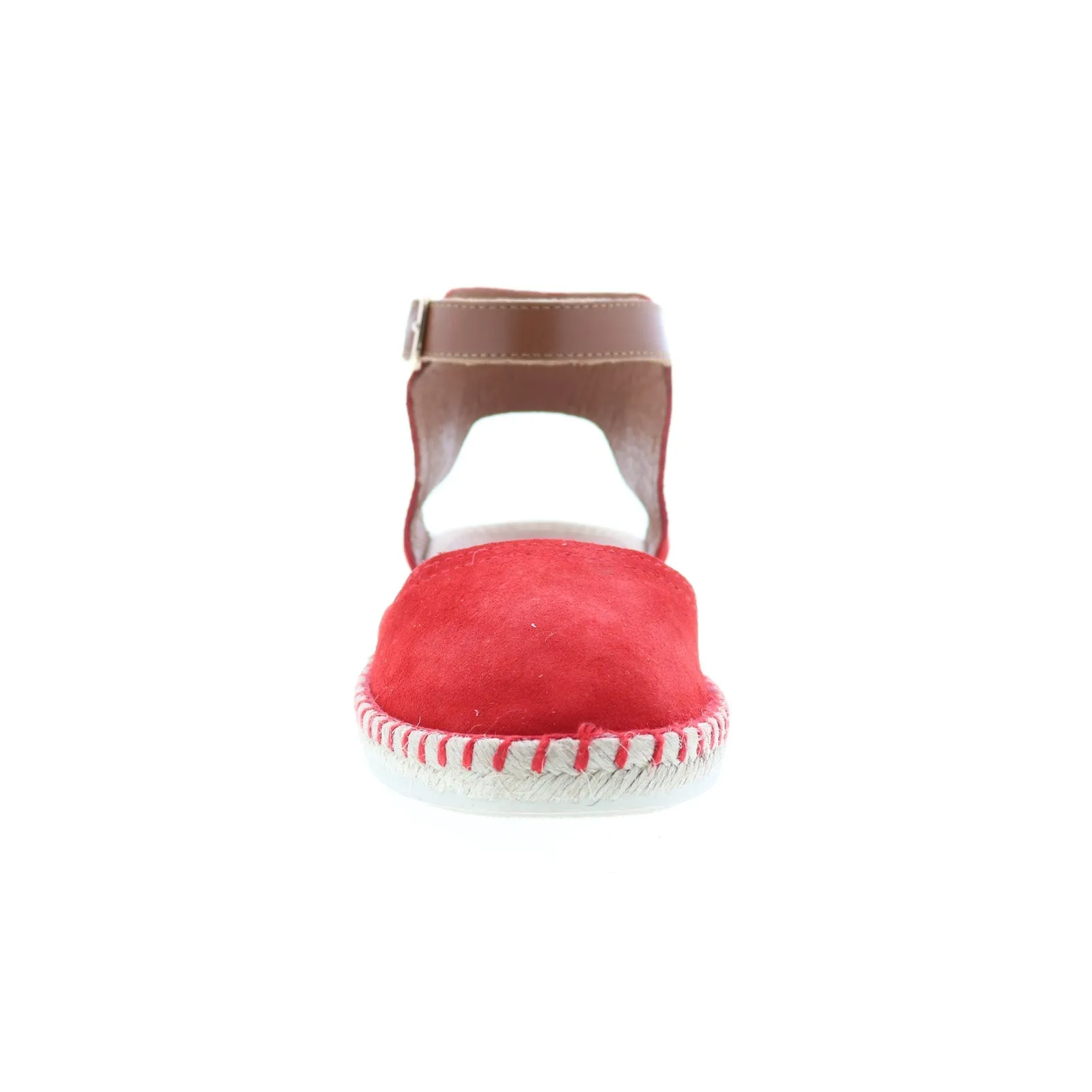 Miz Mooz Cleo Womens Red Suede Hook & Loop Strap Sandals Shoes