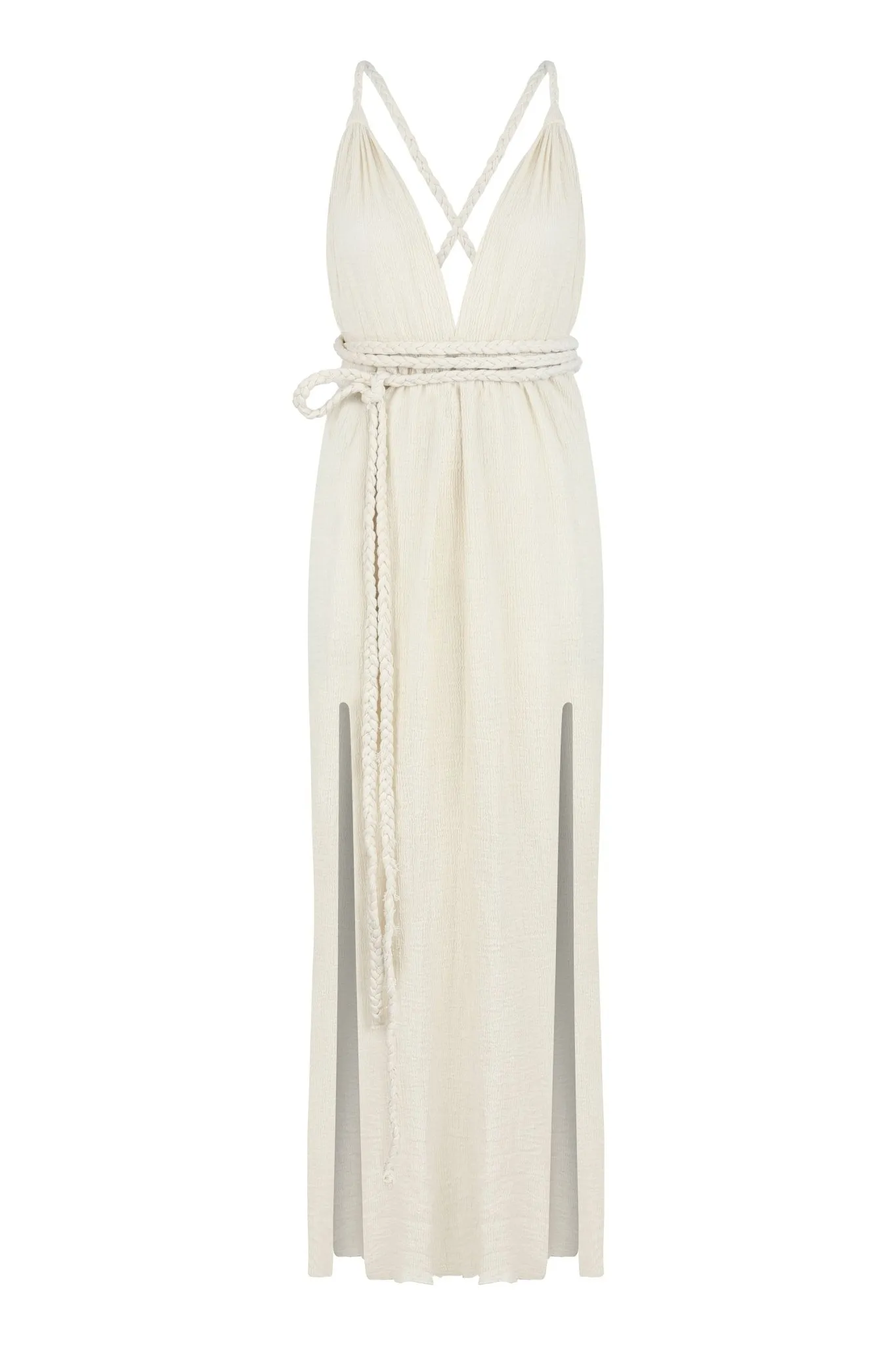 Muse Braided Straps Dress - Natural