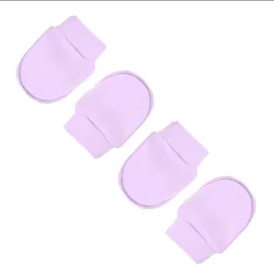 Newborn Baby Scratch Mitts - 4 Pairs