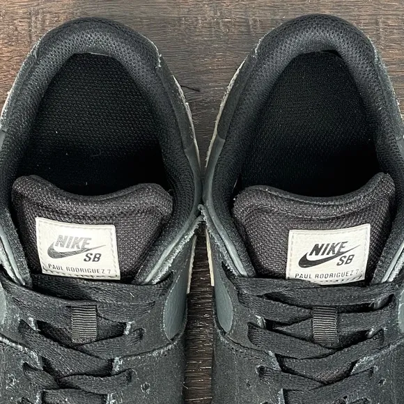 Nike SB Paul Rodriguez 7 VR Mens 10 Black|Grey Suede Leather Skate Sneakers