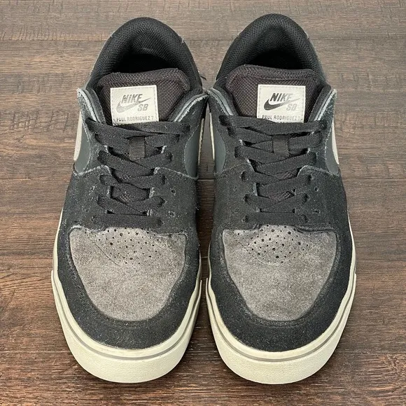 Nike SB Paul Rodriguez 7 VR Mens 10 Black|Grey Suede Leather Skate Sneakers