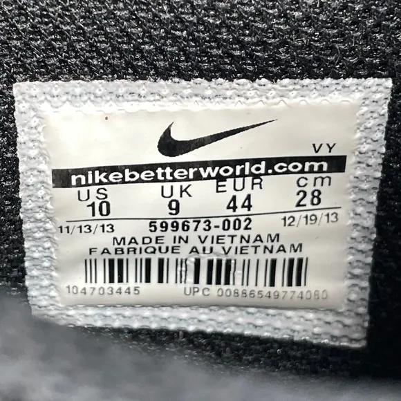 Nike SB Paul Rodriguez 7 VR Mens 10 Black|Grey Suede Leather Skate Sneakers