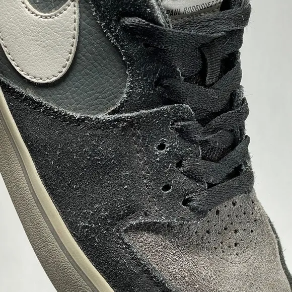 Nike SB Paul Rodriguez 7 VR Mens 10 Black|Grey Suede Leather Skate Sneakers