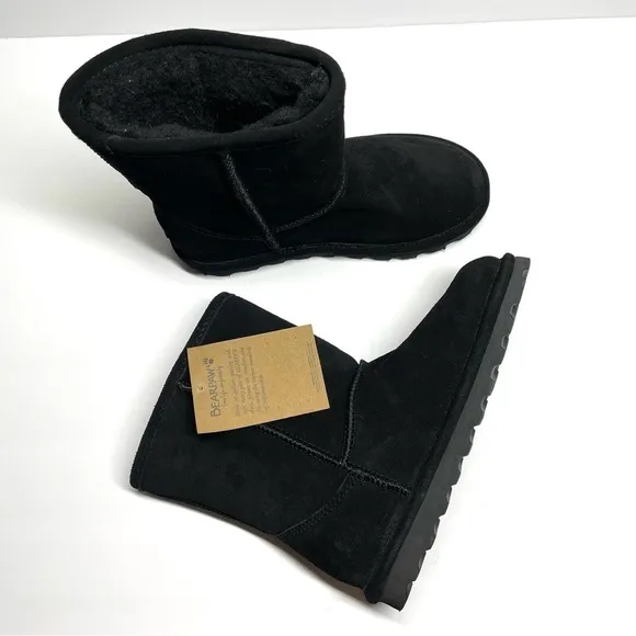 NWT BearPaw Black Elle Wool Blend Boots