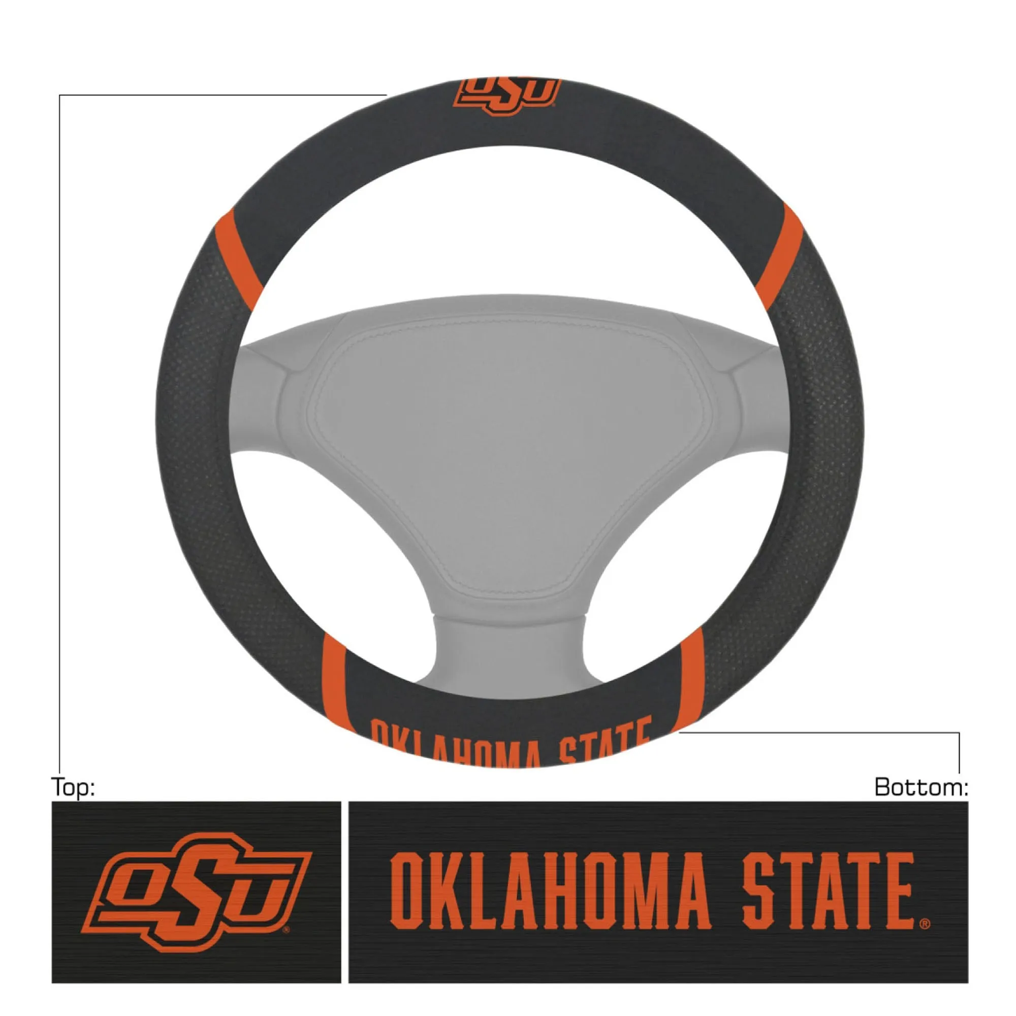 Oklahoma State University Steering Wheel Cover