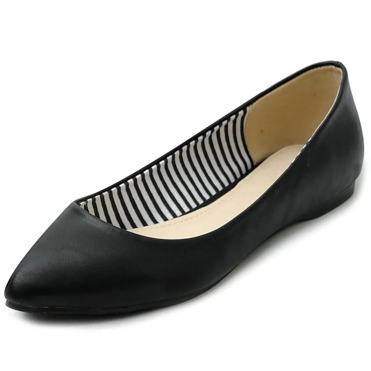 Ollio Women's Ballet Shoe Comfort Basic Light Multi Color Flat