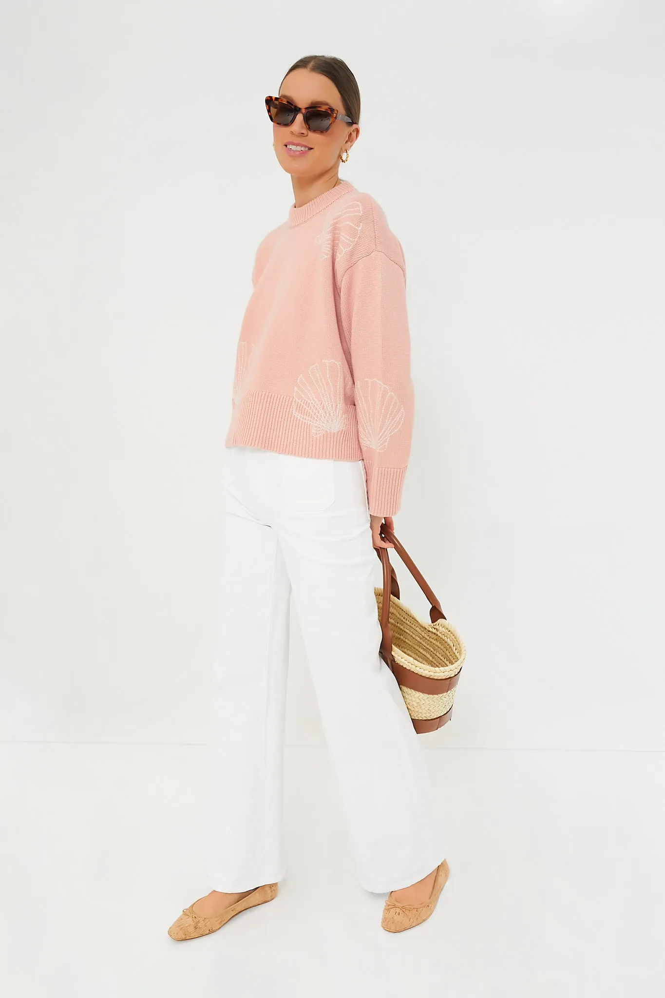 Pink Seashells Camille Sweater