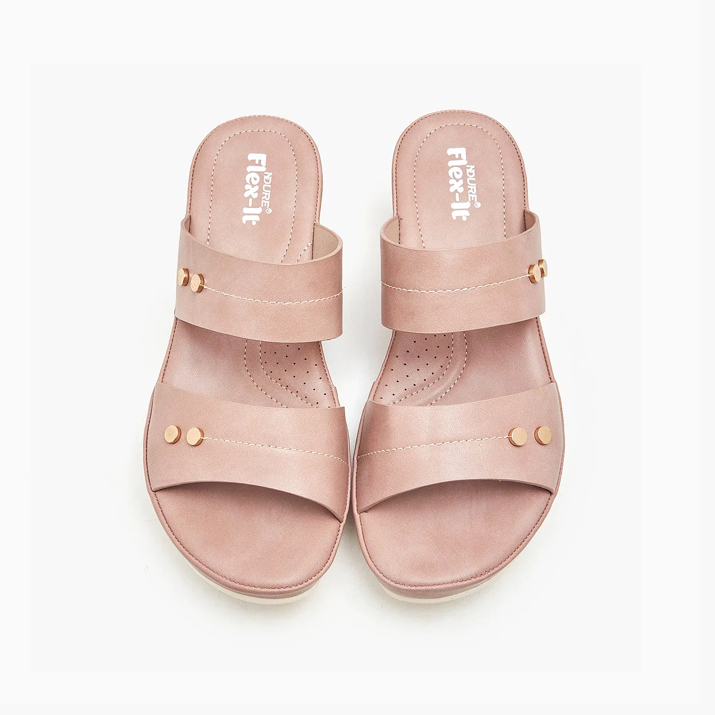 Platform Strappy Slippers
