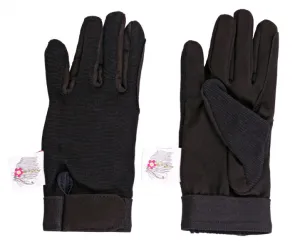 Polka Ponies Gloves - Black size 4