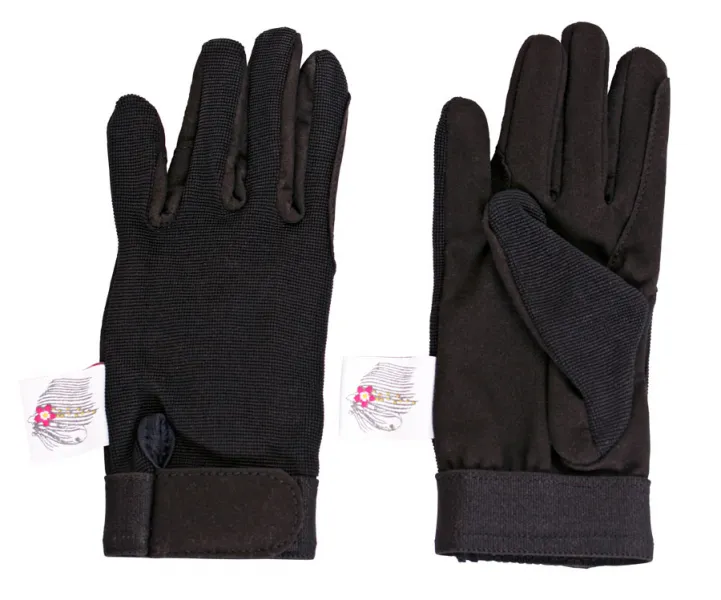 Polka Ponies Gloves - Black size 4