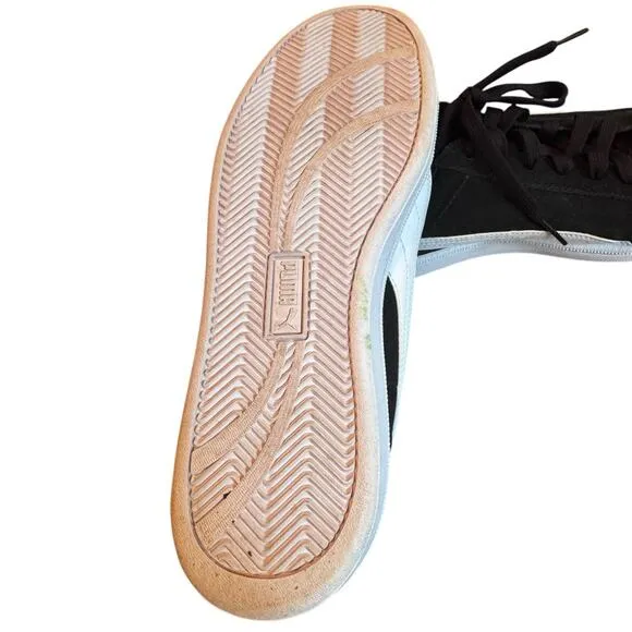 Puma men's SMASH v2 Casual suede shoe low profile 11 Black/white