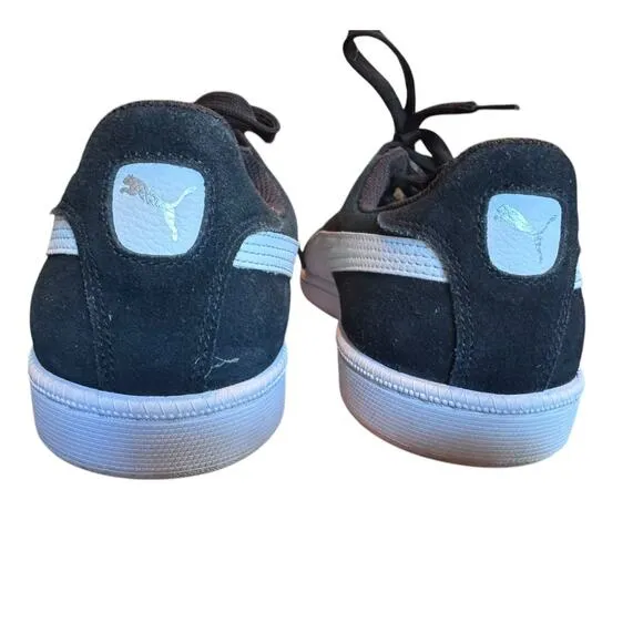 Puma men's SMASH v2 Casual suede shoe low profile 11 Black/white