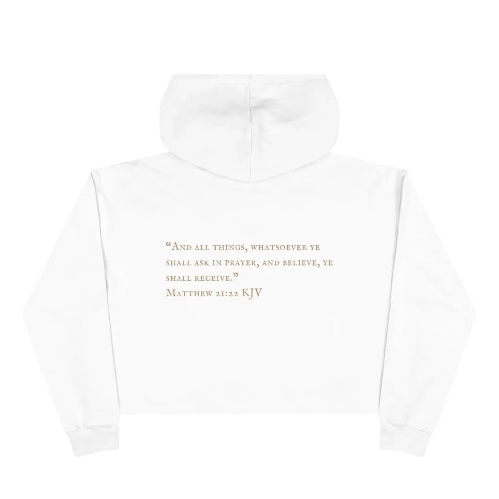 "PRAYED UP AFRICAN QUEEN" Crop Hoodie