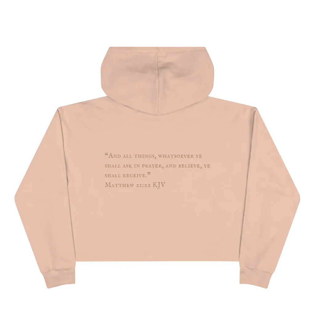 "PRAYED UP AFRICAN QUEEN" Crop Hoodie