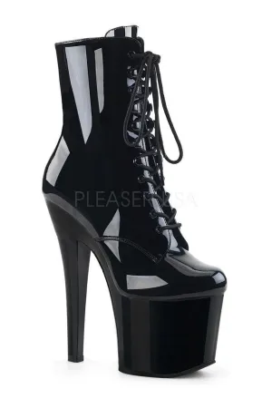 RADIANT-1020 Platform Boots | Black Patent