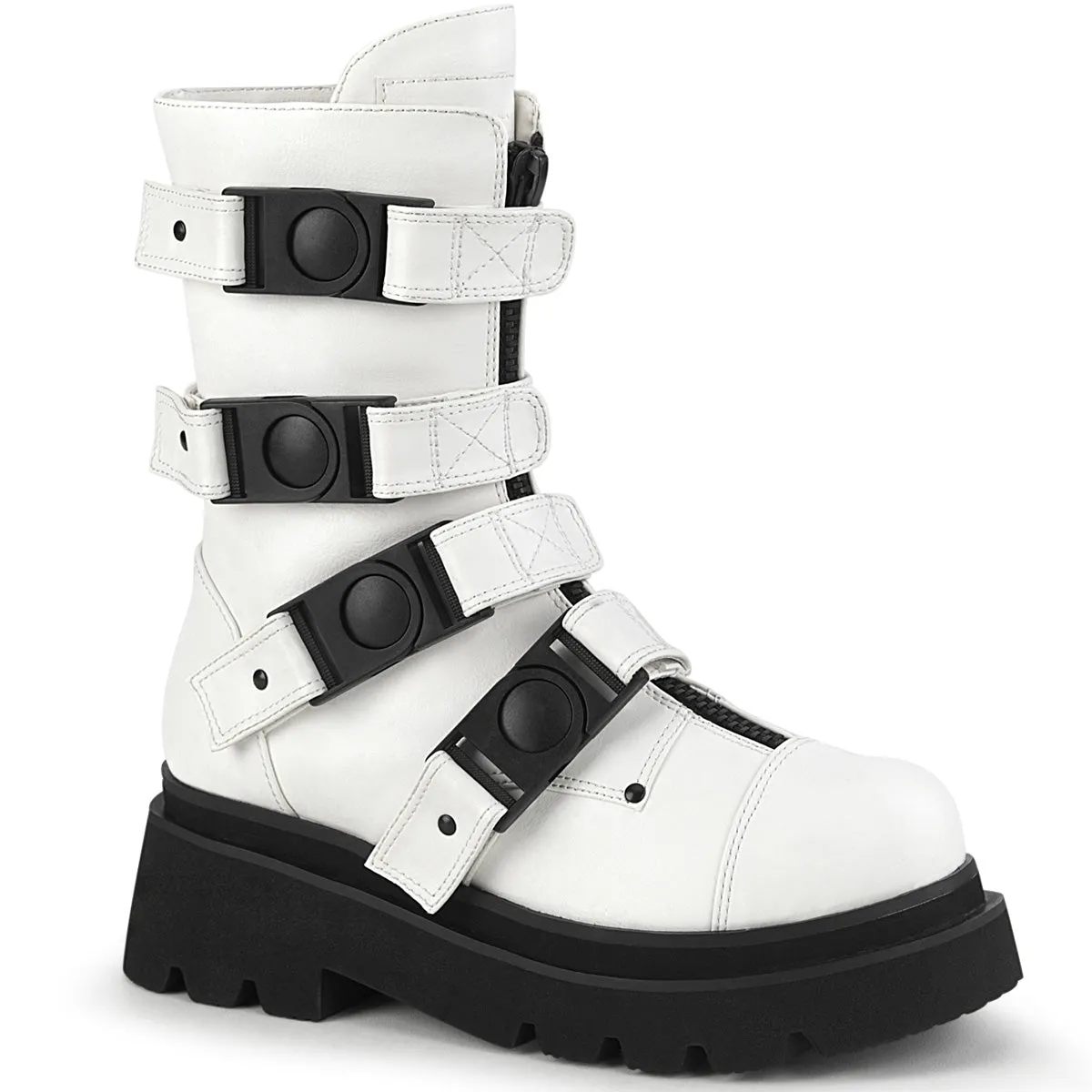 RENEGADE-55  White Vegan Leather