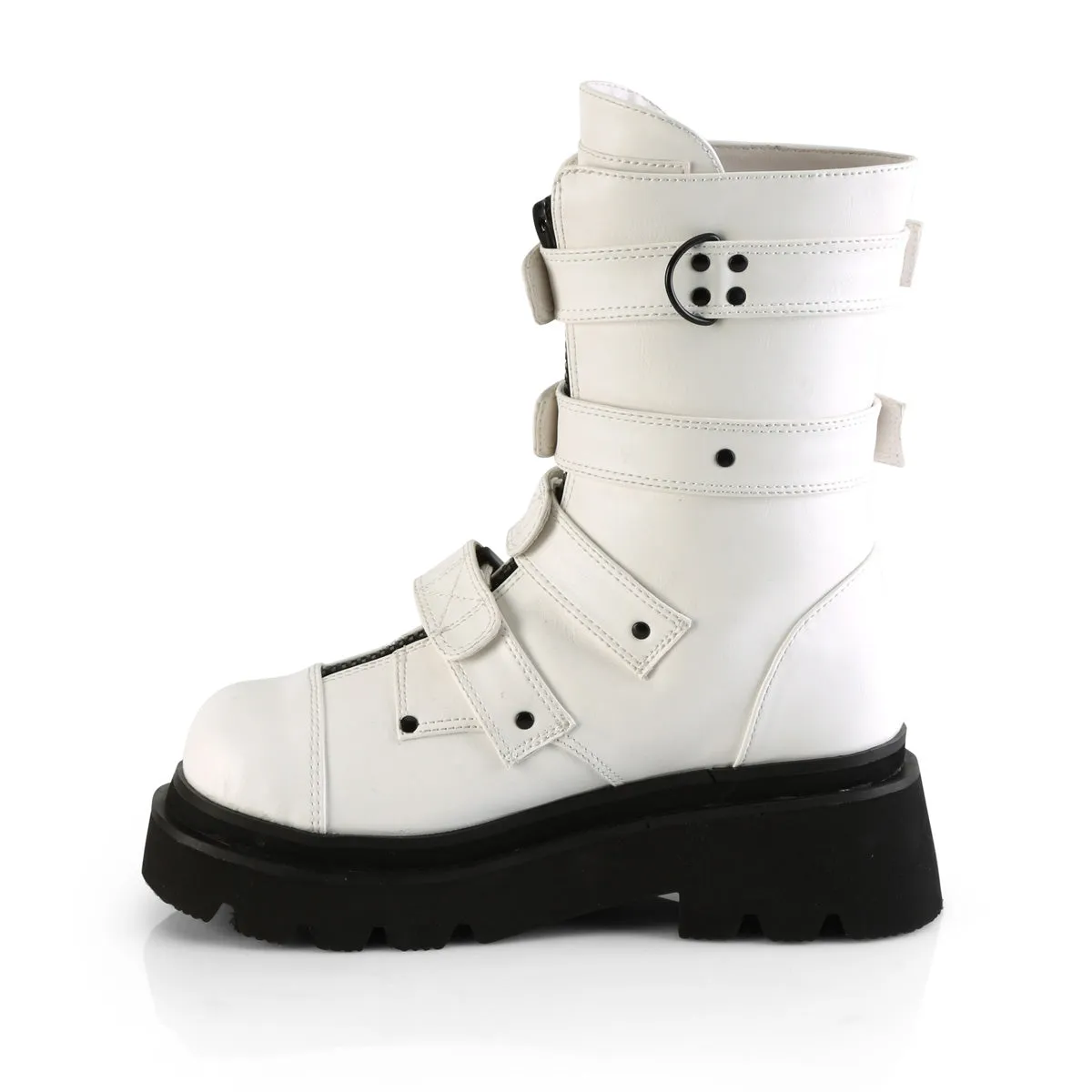 RENEGADE-55  White Vegan Leather
