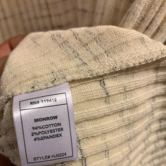 Revolve Monrow Ribbed Cotton Cozy Cardigan Size Large NWT Fall Essential