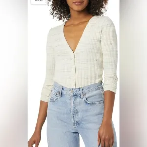 Revolve Monrow Ribbed Cotton Cozy Cardigan Size Large NWT Fall Essential
