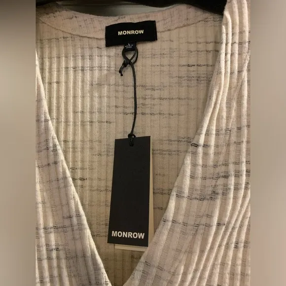 Revolve Monrow Ribbed Cotton Cozy Cardigan Size Large NWT Fall Essential