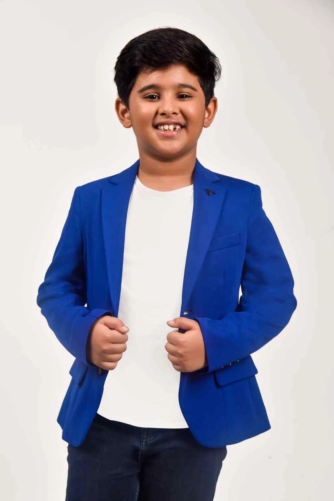 Royal Blue Knitted Blazer