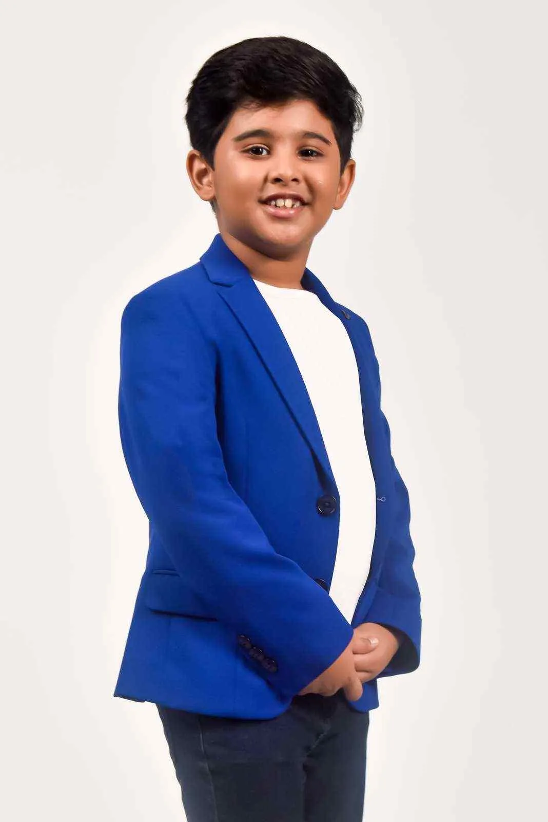 Royal Blue Knitted Blazer