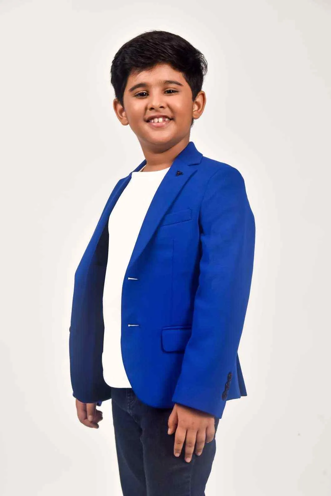 Royal Blue Knitted Blazer