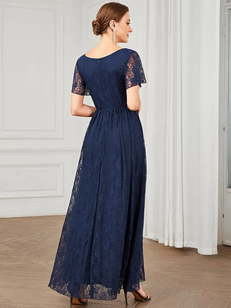 Roycebridal Steph lace mother of the bride gown with sleeve in navy Express NZ wide