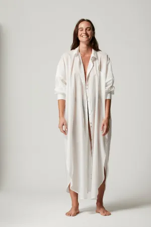 Santorini Shirt Dress White
