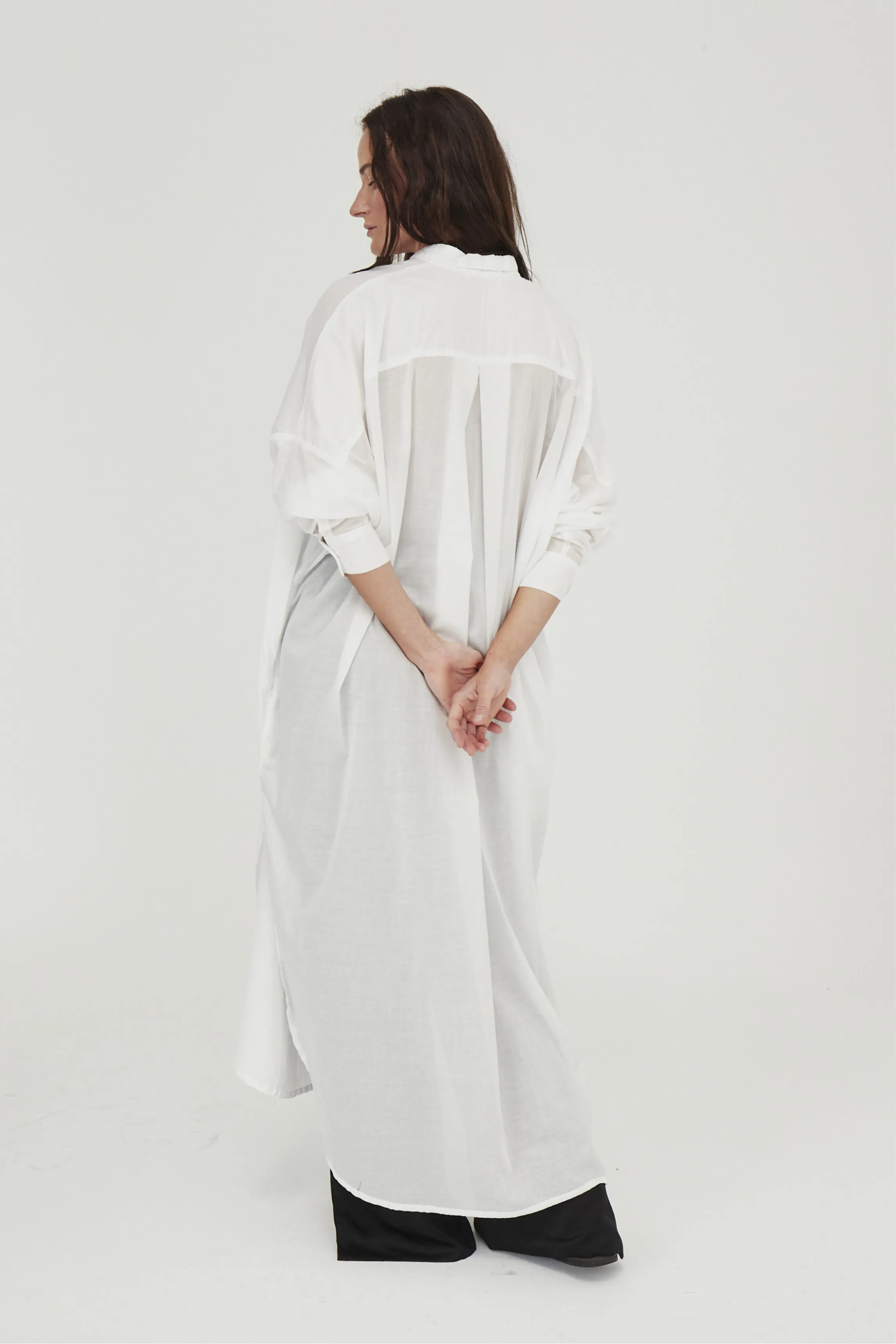 Santorini Shirt Dress White