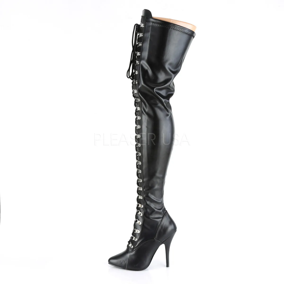 SEDUCE-3024  Black Str Faux Leather