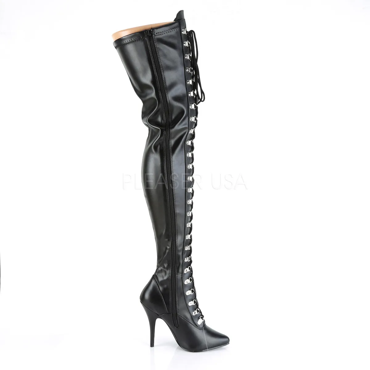 SEDUCE-3024  Black Str Faux Leather