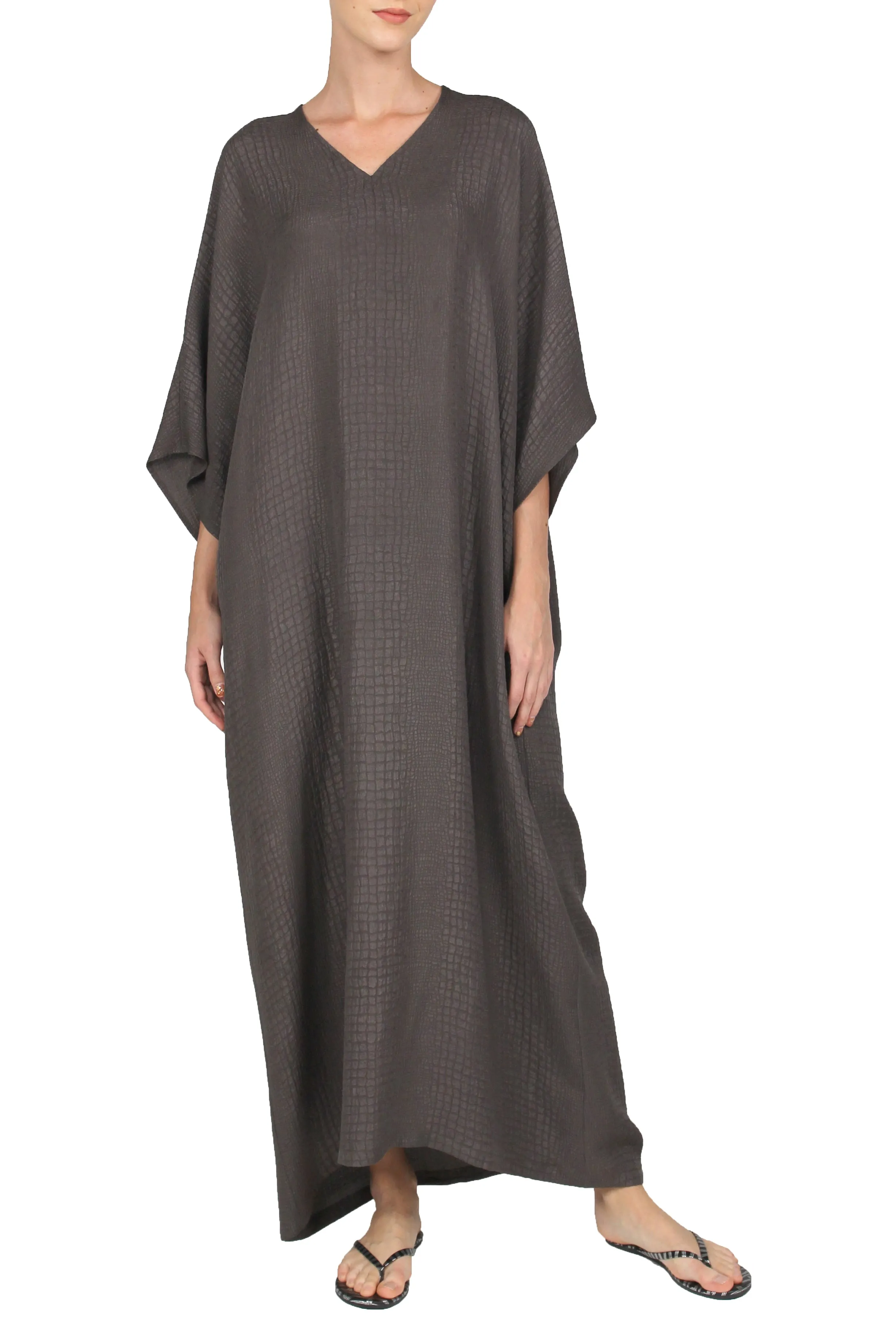Silk Croco Jacquard T Sleeve Boubou Caftan