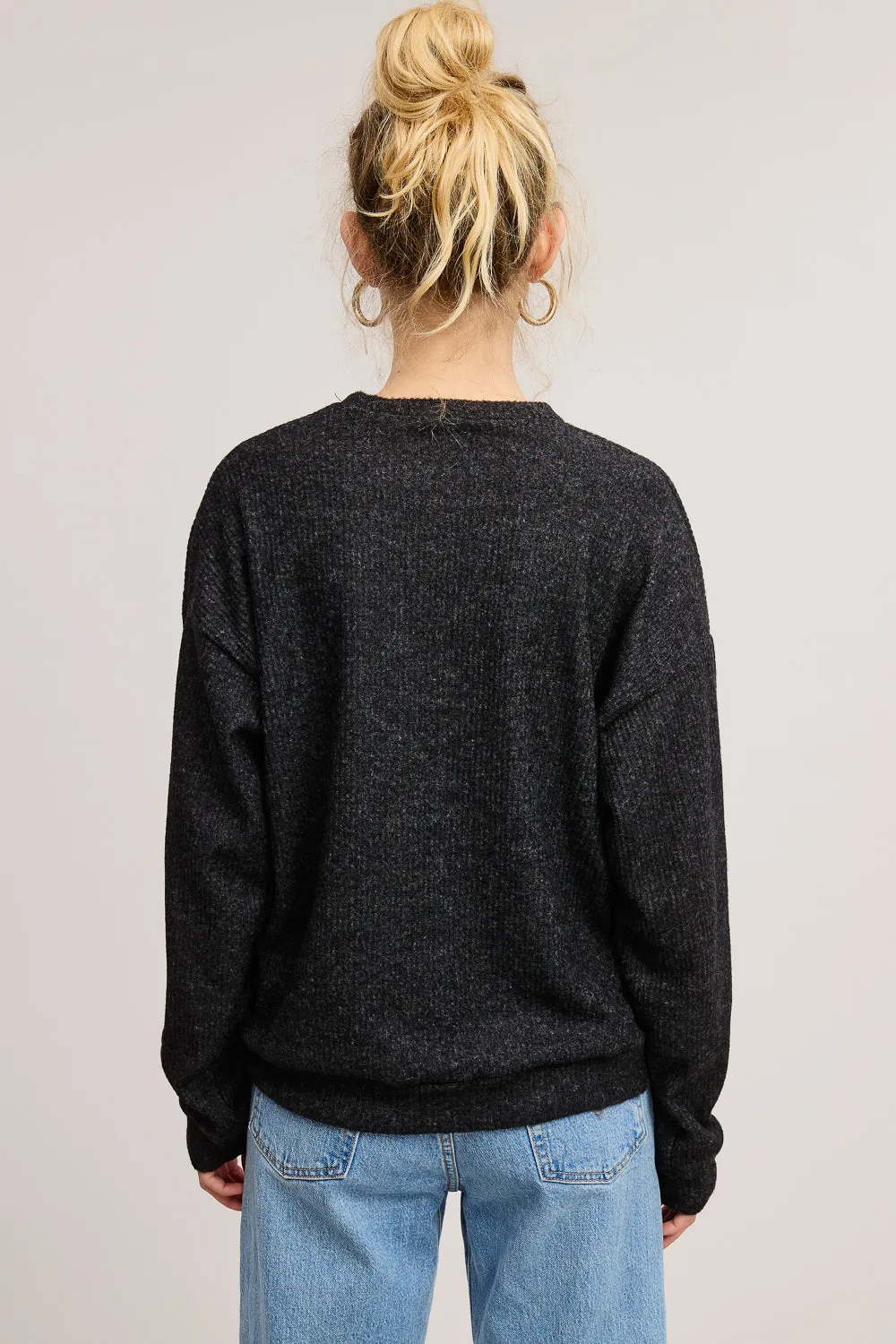 Snoozy Comfort Soft and Ribbed Long Sleeve Top