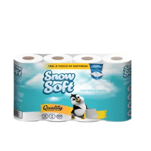 Snow Soft 1 Ply Toilet Paper 500 Sheets 8 Pack 2-016