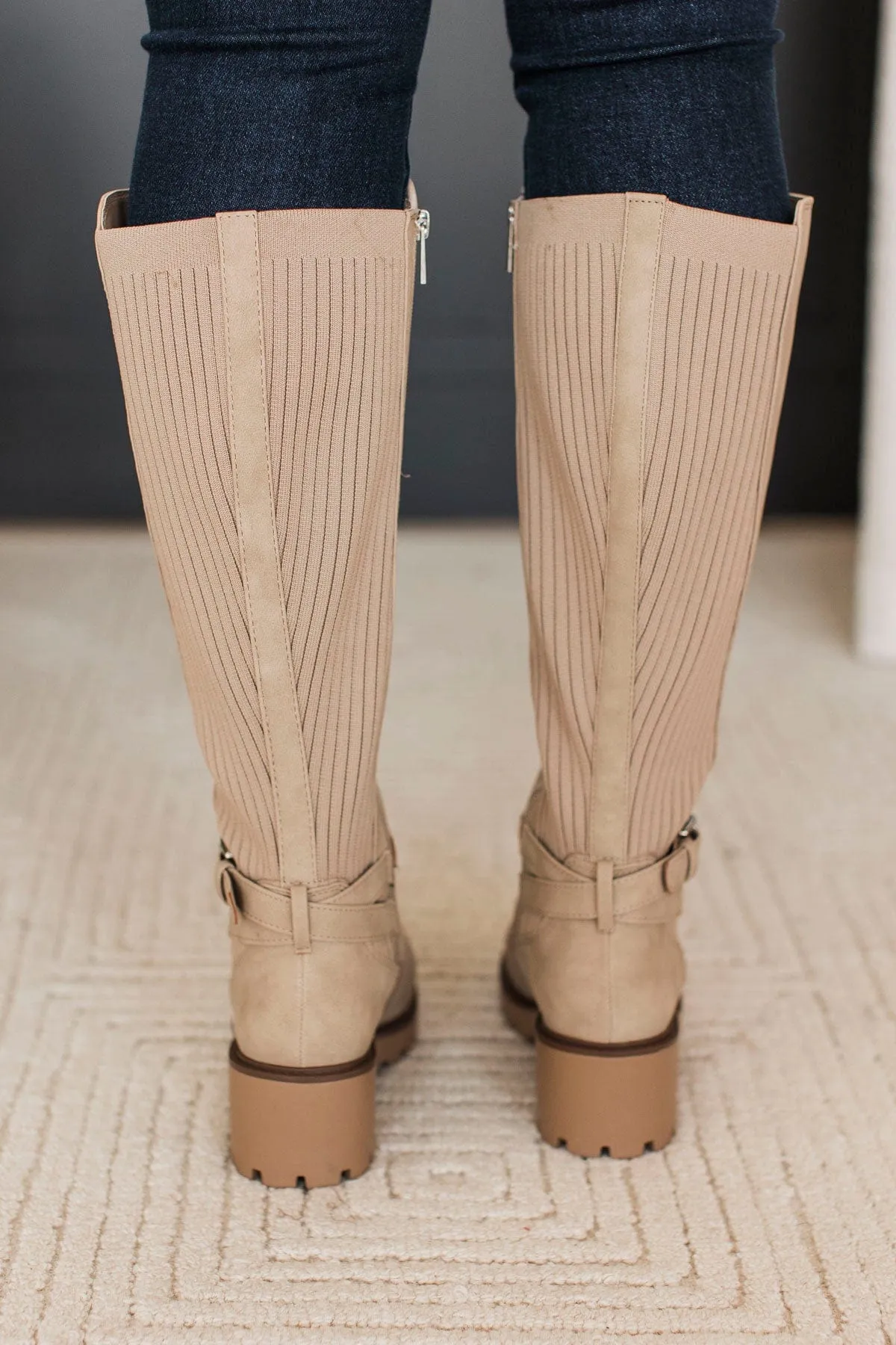 Soda Zone Boots- Beige