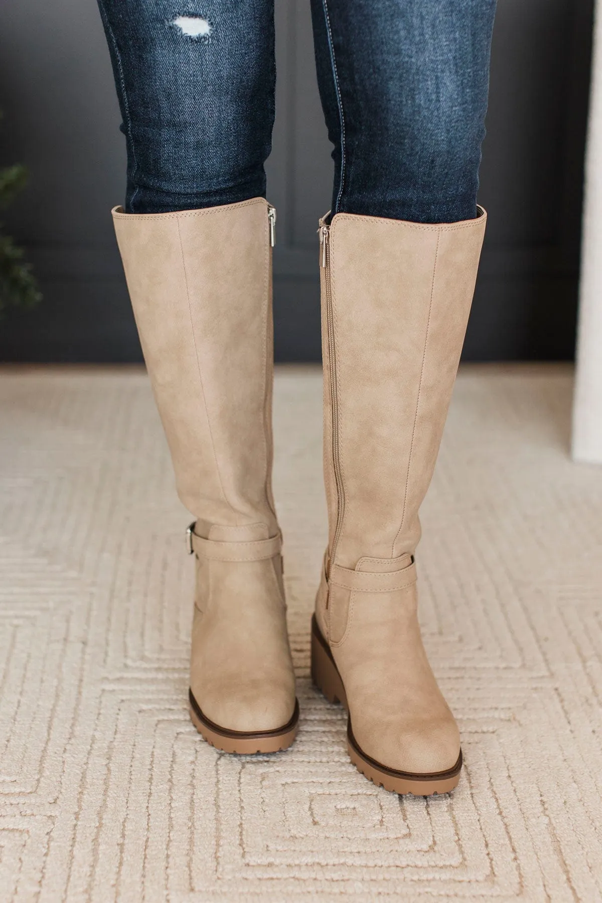 Soda Zone Boots- Beige