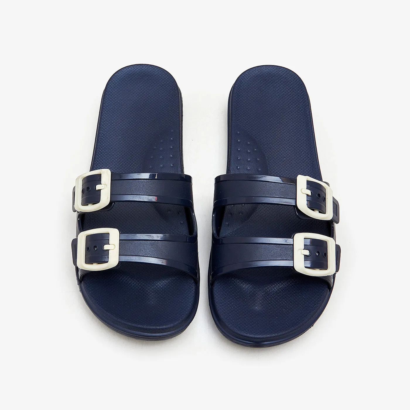 Strappy Buckled Slippers