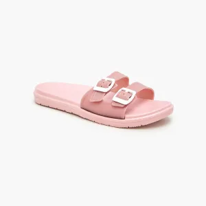 Strappy Buckled Slippers
