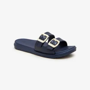 Strappy Buckled Slippers