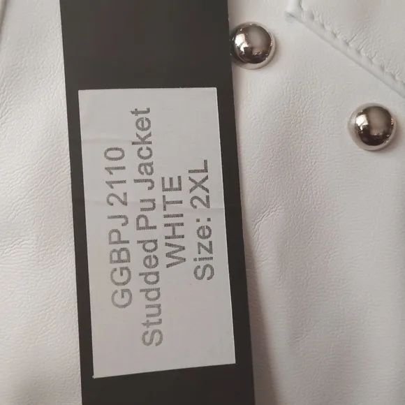 Studded White Women's Jacket